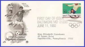 USA3 #2637 ADDR PCS ARTCRAFT FDC   Soccer Olimpics - Picture 1 of 1