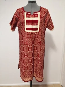 Indian kurti traditional dress size 14-16 short sleeves - Picture 1 of 9