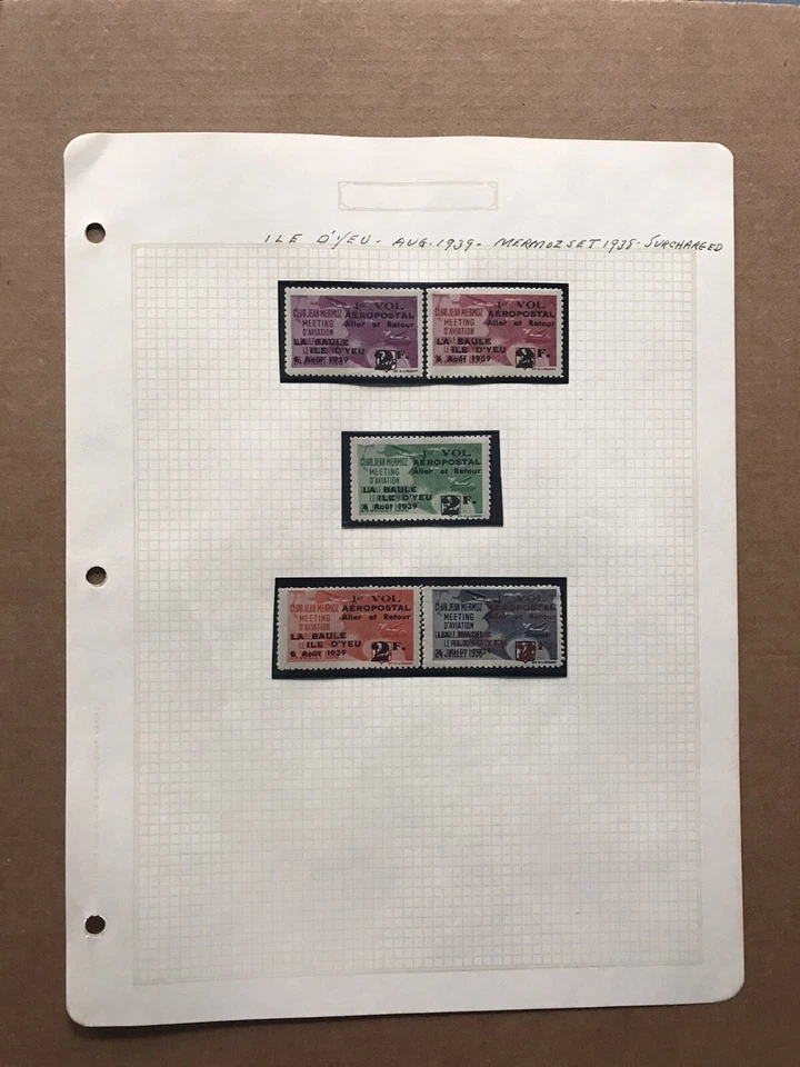 France 1939 Semi-Official Airmail stamps +Complete Set of 8 Stamps +Neat - Image 1 of 1