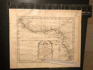 Hergestellt in 1750 antike Karte AFRIKAS Goldkosten von BELLIN Kupferstich SAUBER! - Bild 1 von 2