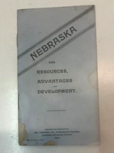 1893 NEBRASKA GESCHICHTE RESSOURCEN VORTEILE ENTWICKLUNG BUCH KATALOG GESCHICHTE - Bild 1 von 5
