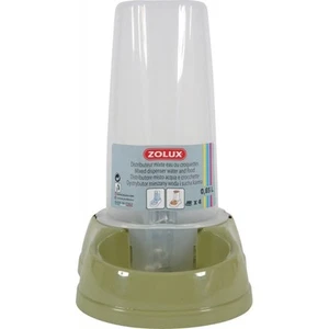 DISTRIBUTEUR  EAU/CROQUETTES double fonction VERT anti dérapant ZOLUX - Photo 1/2