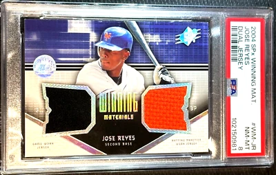 Camiseta doble SPx Winning Materials 2004 José Reyes #WM-JR PSA 8 Foto 1 de 3