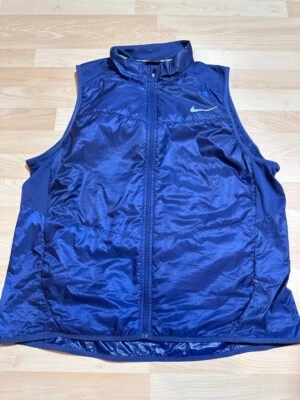 Nike Running Men's Polyfill Full Zip Vest - Blue Sz L 689475-010 - Image 1 of 4