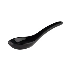 12 Fingerfood Gourmet Löffel FRIENDLY aus PET-Kunststoff, Schwarz 13,5 cm lang - Picture 1 of 1