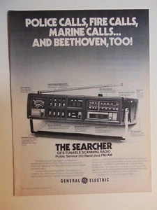 1976 General Electric Tunable Scanning Radio THE SEARCHER Vintage Print Ad - Bild 1 von 1
