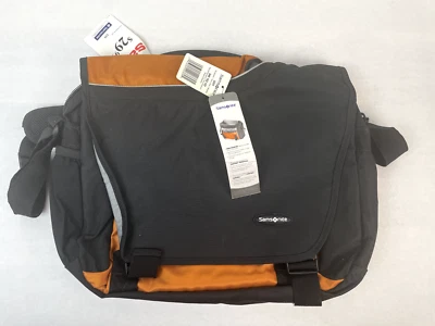 Mochila para Laptop Samsonite Negra y Calabaza Mediana 18" Calidad Acolchada con Etiquetas Foto 1 de 4