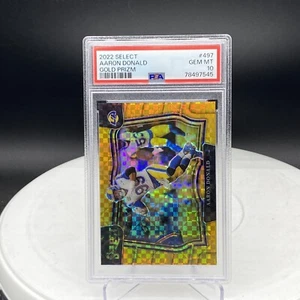 2022 Select Snapshots GOLD PRIZM /10 Aaron Donald PSA 10 Gem Mint - Picture 1 of 3