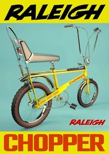 Vintage Raleigh Chopper Bicycle Ad 24 X 36 INCH WALL ART! - Picture 1 of 2