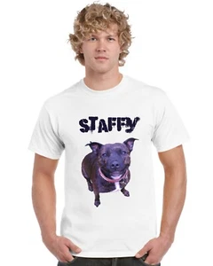 Staffy Design Staffordshire Bull Terrier T Shirt - Picture 1 of 2