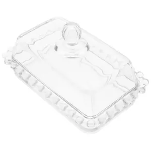 Glass Butter Preservation Dish With Lid Cheese Storage Plate Food Preservation - Picture 1 of 12