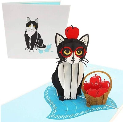 Tarjeta PopLife Playful Cat Pop Up, tarjeta 3D para todas las ocasiones - tarjeta de amante de los gatos,... Foto 1 de 4