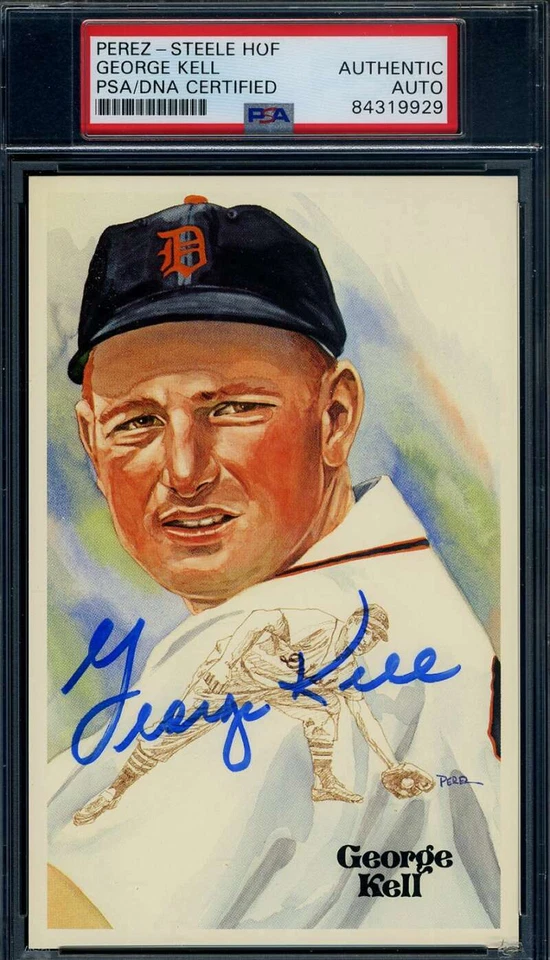 George Kell PSA DNA Coa Hand Signed Perez Steele Postcard Autograph - Image 1 of 1
