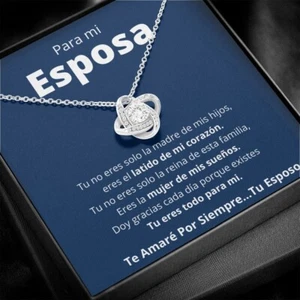 Regalo Para Mi Esposa Collar Mujer Regalo Esposa Aniversario Matrimonio Navidad - Picture 1 of 7
