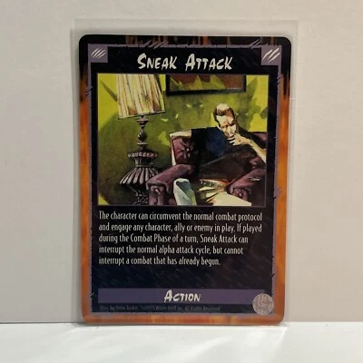 SNEAK ATTACK : RAGE LIMITED CCG Action card, White Wolf Werewolf TCG, KEY Game - Image 1 of 4