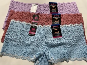 Maidenform DMCLBS freche Spitzen-Boyshorts Größe 8/XL 3 Paar - Bild 1 von 2