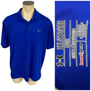Camisa Under Armour Para Hombres 2XL Azul Polo Trabajo Oficina Informal Atlética Preppy Básica - Imagen 1 de 12