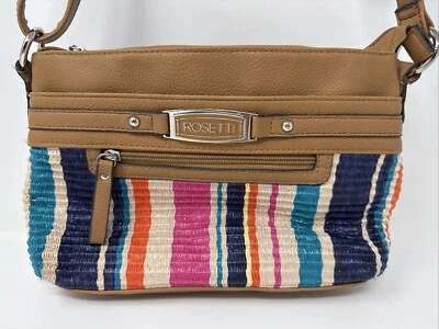 Bandolera Rosetti Multicolor Rayas Doble Asa Hombro EC Foto 1 de 4