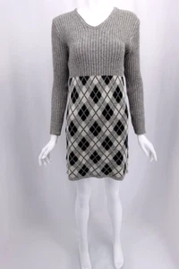 GIAPPONE Splendido Abito Maglione Malchelo Cotone Taglia M Medium Plaid e Quadri - Foto 1 di 6