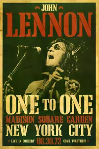 John Lennon One to One Concert Art Poster 24"x36" Replica MSG New York City - Picture 1 of 1
