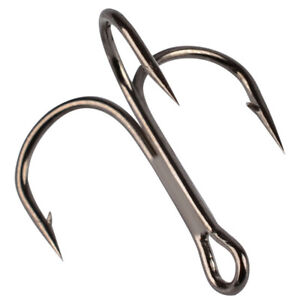 50pcs Stainless steel Fishing Treble Hook Jig Sharp Hook Fishing Tackle 1/0-14#