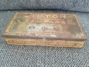 Vintage Lipton Orange Pekoe & Pekoe tea bag tin - Picture 1 of 10