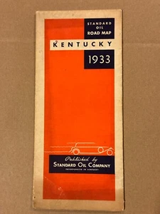 1933 – STANDARD OIL Company Road Map – Kentucky and Adjacent Territory - 24x18 - Picture 1 of 14