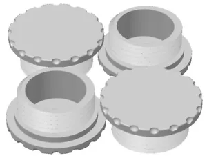 4 x tapas de tornillo para 205 litros 45 galones barril de plástico tambor de agua - Imagen 1 de 1