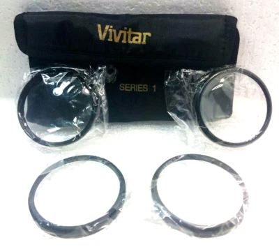 Vivitar~Series 1~58mm Lens Filters~4ct Lenses [Close Up : 10× : Lens +4] & Case - Image 1 of 3