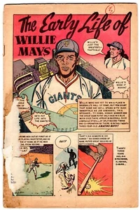 Increíble Willie Mays nn Septiembre 1954 Edad de Oro Famosos Divertidos MLB Cómic SIN CUBIERTA - Imagen 1 de 2