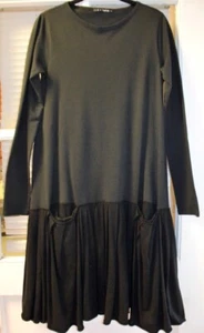 Vestido ELM Matthildur Negro Gris Pima Algodón Tejido Popover-Hecho en Perú-S/M - Imagen 1 de 10