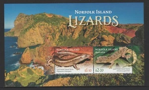 NORFOLK Island - 2021 LIZARDs Reptile Wildlife MINISHEET , Miniature Sheet MNH - Picture 1 of 1