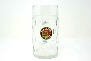 Rastal Paulaner Munchen Munich Jumbo 1 Liter Glass Thumbprint Dimpled Beer Mug - Picture 1 of 5