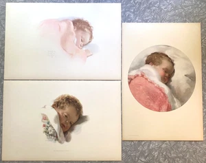 3 Vtg Bessie Pease Gutmann Prints 14x21 Sun Kissed, Dreamland, In Slumberland - Picture 1 of 7