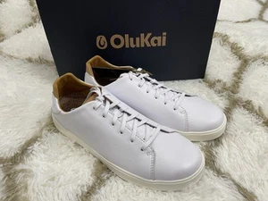 *NUEVO CON ETIQUETAS* Zapatilla deportiva de cuero impermeable premium Olukai Lae'ahi Li 'Ili para hombre talla 11 - Imagen 1 de 22
