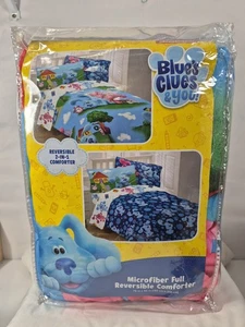 New In Bag NICKELODEON Blue's Clues & You Full Reversible Comforter 76 X 86  - Picture 1 of 8