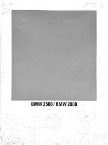 BMW 2500 und 2800 Prospekt Brochure Depliant 03/1969 - Picture 1 of 1