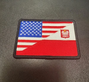 American / Polish Flag Patch - Picture 1 of 2