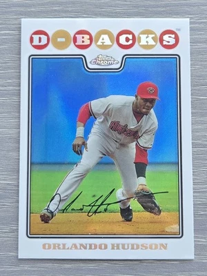 ORLANDO HUDSON REFRACTOR 2008 TOPPS CROMO DIAMONDBACKS Foto 1 de 2