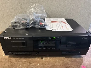 Pyle PT-659DU Dual Cassette Deck Player Recorder - LESEN ..!! - Bild 1 von 8