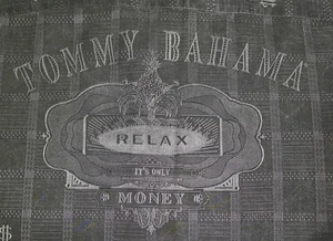 Tommy Bahama shirt men L gray special money print button short sleeve 100% silk - Picture 1 of 7