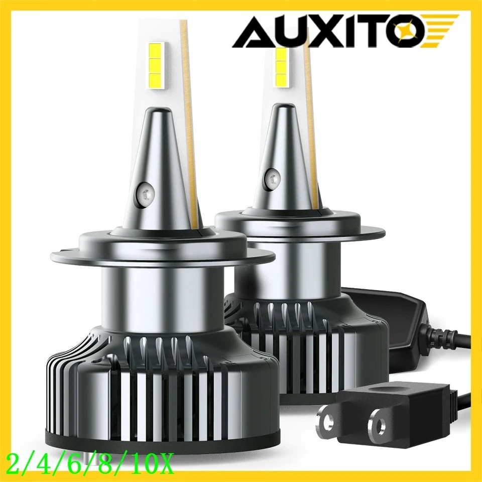 AUXITO Super Bright H7 LED Headlight High Low Beam Bulb 6500K White 2/4/6X Foto 1 de 4