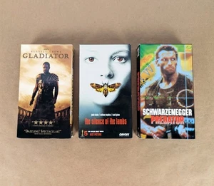 Classic 90s VHS Films 3 Movie Lot VG++ Silence of the Lambs, Gladiator, Predator - Picture 1 of 4