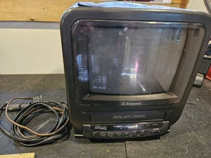 Emerson TV/VCR CRT Combo AC/DC 9” Color VHS HQ EWC0903 Gaming TV No Remote Read - Picture 1 of 12