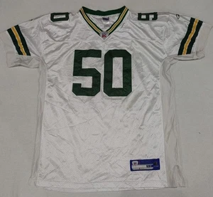 Vintage Reebok NFL Equipment Green Bay Packers AJ Hawk #50 White Jersey Size 52 - Picture 1 of 11