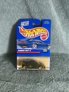 1998 Hot Wheels ZENDER FACT 4 #820 auto verde scuro metallizzato 20034 Mattel Wheels - Foto 1 di 1