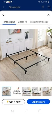 Marco de cama de metal ajustable tamaño doble/completo/queen Mainstays Foto 1 de 4