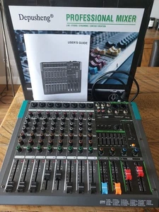 Depusheng PA8 Professional 8 Channel Audio Mixer DJ Controller 256 DSP Effects - Picture 1 of 7