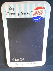 Original Pepsi~Cola CARDBOARD Menu/Chalkboard Sign, Circa 1954, 30" X 19½", RARE - Picture 1 of 6