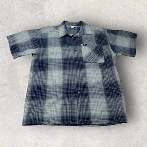 Vintage 90s Streetwear Mens Small Faded Short Sleeve Acrylic Button Down Shirt - Picture 1 of 9